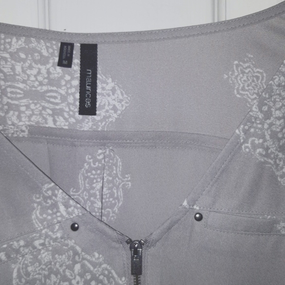 (M) Maurices Sheer Blouse Ptp20"×L26" - Picture 6 of 13